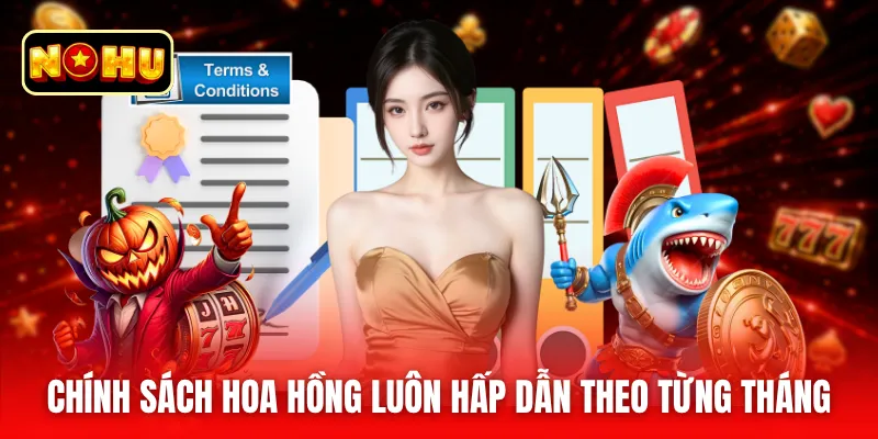 Chính sách hoa hồng luôn hấp dẫn theo từng tháng