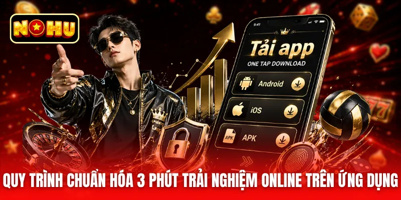 Quy trình chuẩn hóa 3 phút trải nghiệm online trên ứng dụng